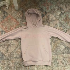 Lululemon sweatshirt xs size, Baby pink with name across the front.
